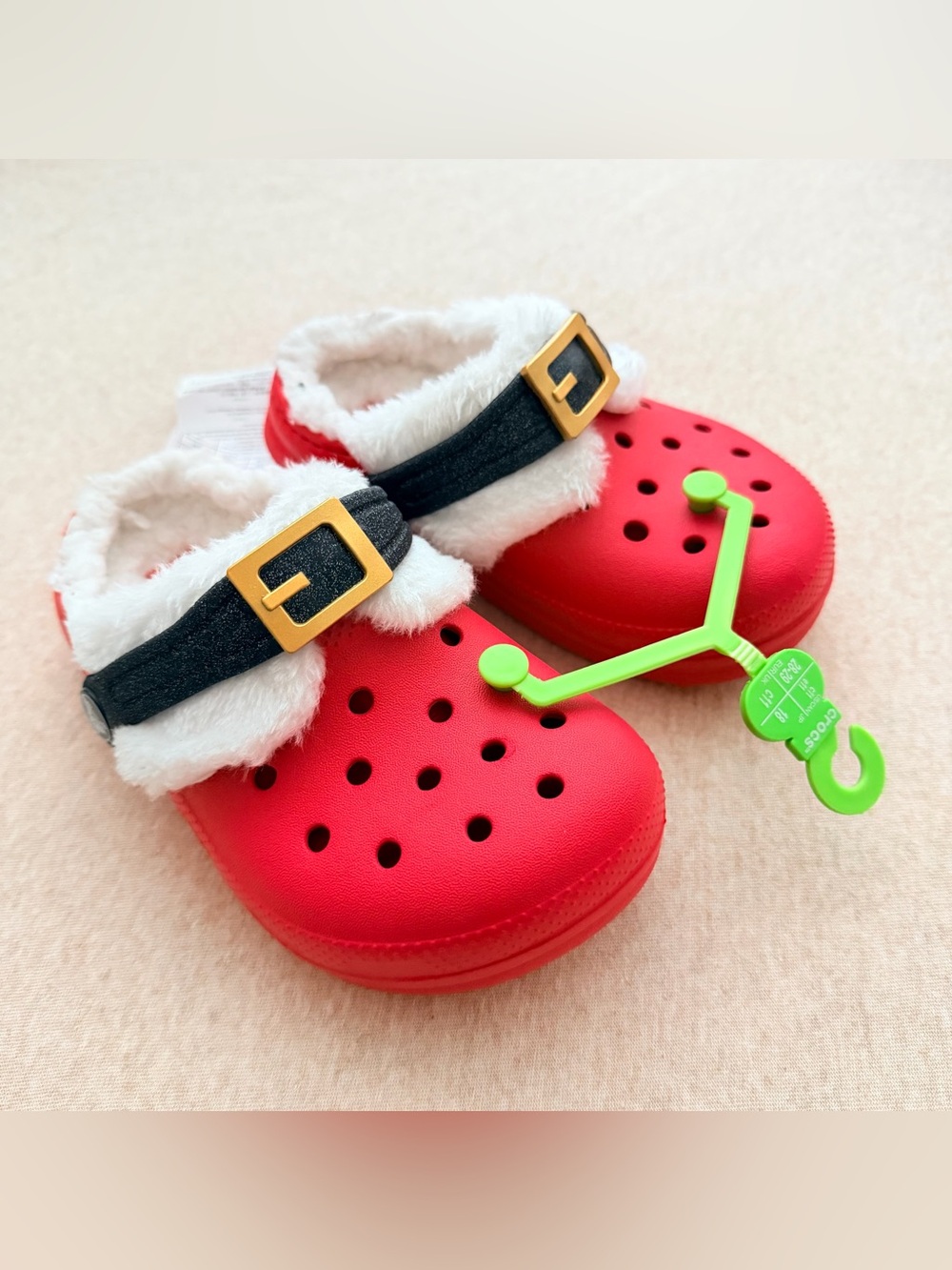 NEW crocs Christmas Santa lined crocs